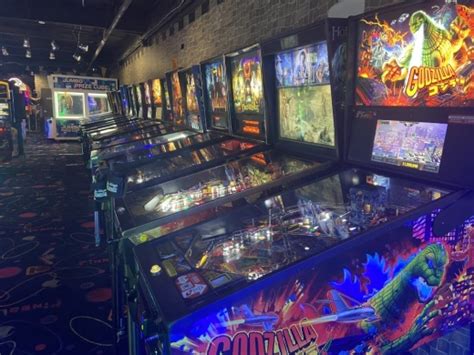 Pinballz arcade lakeline  For guests' comfort, the building has a parking lot and gender-neutral restrooms