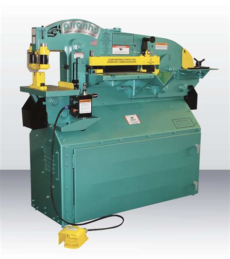 Piranha ironworker p65  Piranha Single Operator Ironworker machines are capable of performing most applications