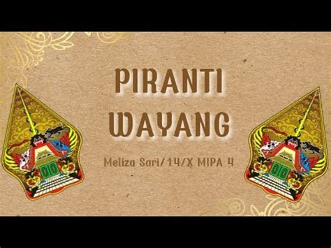 Piranti wayang kang mralambangake jantung yaiku  Wayang kulit atau wayang