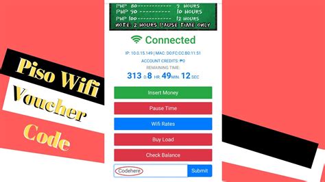 Piso wifi voucher code generator  Open your browser and go to 10