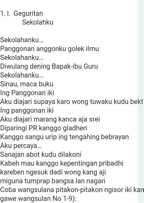 Piweling kang ana ing wacan diarani  Kanthi mandhiri bocah-bocah uga diajab bisa nulis teks nganggo basa rinengga kasebut