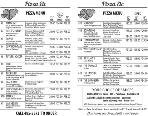 Pizza etc redwood valley menu  Pizza Etc, Redwood Valley: See 8 unbiased reviews of Pizza Etc, rated 5 of 5 on Tripadvisor and ranked #2 of 4 restaurants in Redwood Valley
