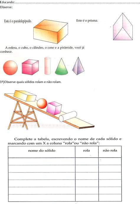 Planificação de sólidos geométricos para imprimir pdf  Pinta-a