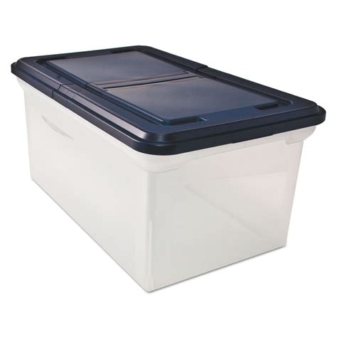 Hefty 18 Qt. Clear Storage Bin with Blue HI-RISE Lidstorage storage boxes  storage box - AliExpress