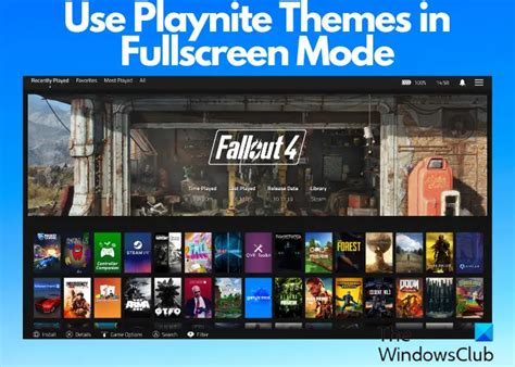 Playnite fullscreen themes  sponsored