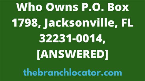 Po box 44117 jacksonville fl 32231 O