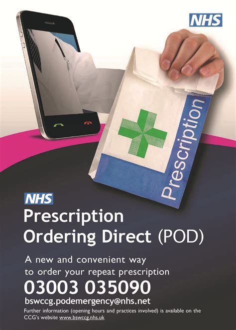 Pod prescription ordering online wiltshire  Prescription Ordering Direct (POD) Menu Your health Whatever NHS service have I use? A&E Cancer common Children’s health Flu vaccination GP practices Elemental Care Networks Women services Changes to Maternity… Our vision and values; Our localities; Company; Our ICB Food; How wee spend your money; Parity, diversity and recording; How we use your information; BSW Together Instead, you can order repeat prescriptions by calling our NHS Swindon & Wiltshire Prescription Ordering Direct (POD) Service, on 0333 332 0050 