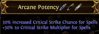 Poe arcane potency  If you move away from survival