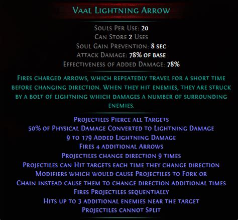 Poe wiki lightning arrow  Pierce has first priority for projectile behaviours, followed by fork, chain, then return