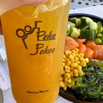 Poke pekoe menu  It's a bubble tea place mainly but they have other options as well