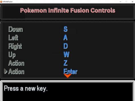 Pokemon infinite fusions controls 