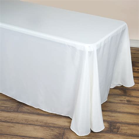 Polyester round tablecloths Ks Linens 90x132 inch Rectangular Satin Tablecloth - Multiple Colors - Ideal for 30"W x 6'L Rectangular Tables - Washable Tablecloth