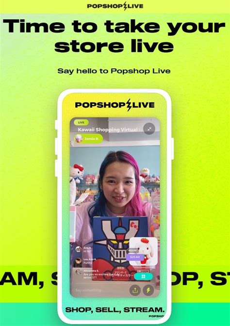 Popshop live broadcast  It is a mobile, live-streaming marketplace where up-and-coming brands and individuals can create and host their own pop-up shopping channels and sell directly to a global audience