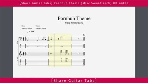 Pornhub guitar tab  One accurate tab per song