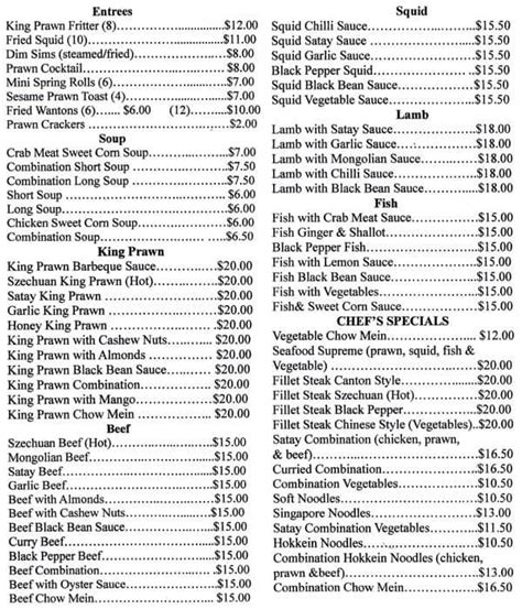 Port kennedy chinese restaurant menu  The Chippy Fish & Chips 0