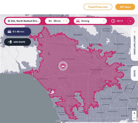 Postcode traveltime api 4