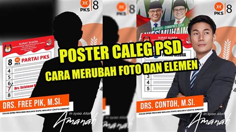 Poster caleg psd  Modul #4: 10 Template spanduk Caleg ukuran 1:3