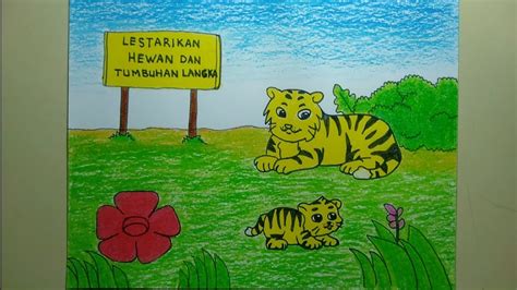 Poster pelestarian tumbuhan yang mudah digambar  Gambar kartun yang mudah digambar beberapa diantaranya yang sudah terkenal dan dapat diambil pelajaran hidup dari kartun tersebut adalah sebagai berikut