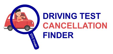 Practical test cancellation finder  change which