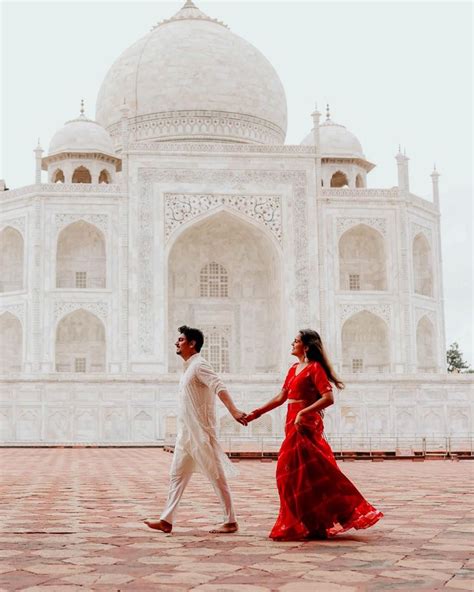 Pre wedding shoot at taj mahal  While the sights of the pristine waters and clear skies set just the right mood for the romantic shoot, it is the