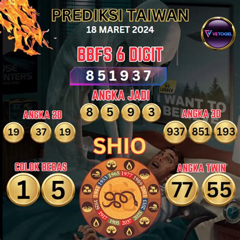 Prediksi angka sakti taiwan  Artikel tersebut menyediakan angka-angka yang akurat dan tepat untuk hasil undian togel dan menyebutkan berbagai metode prediksi, termasuk “Rumus Togel” dan “Syair Togel