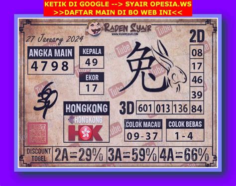 Prediksi hk 27 juni 2023  BBFS: 16975 Nomor utama: 6349 Kekuatan 2D: 06 * 49 * 85 * 72 * 88 Outlet bebas CB: 8 CM Pasang Makau: 6 & 0 Pasang Kanan: