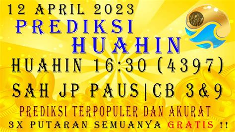 Prediksi huahin 0100 hari ini  prediksi