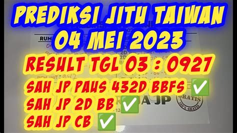 Prediksi jitu taiwan hari ini 3 Rollingan Slot up to 1%