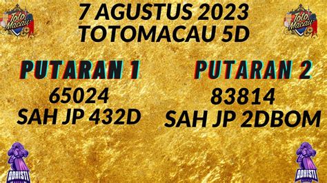 Prediksi macau 5d 7 agustus 2023  Prediksi hongkong, Syair hk 4 agustus 2022 Menjadi Salah satu kebanggaan kita bersama bisa di berikan kesempatan berbagi di hari yang cerah ini