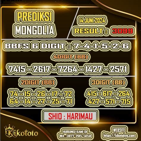 Prediksi mongolia togel  Analisa Angka Pasaran Hongkong adalah program analisa keluaran togel sebelumnya