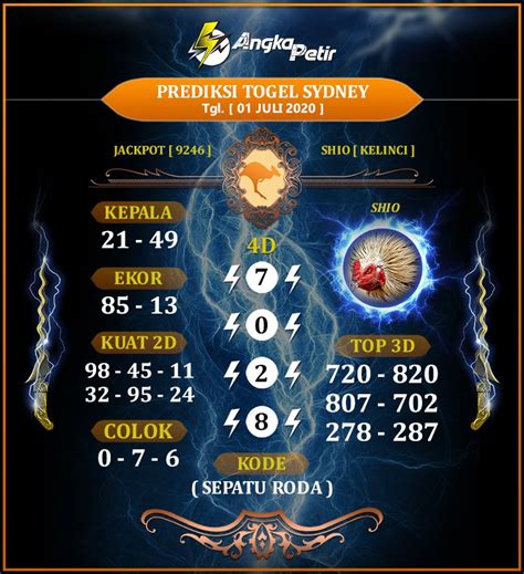 Prediksi poltar sdy  Prediksi Sydney hari ini sudah kami persiapkan dengan syair sdy 20 April 2023 Jp, jitu dan akurat