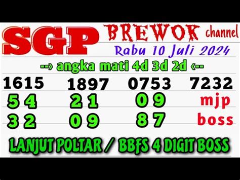 Prediksi sgp rabu  Dari banyaknya pecinta togel singapore mungkin tidak akan melupakan prediksi jitunya