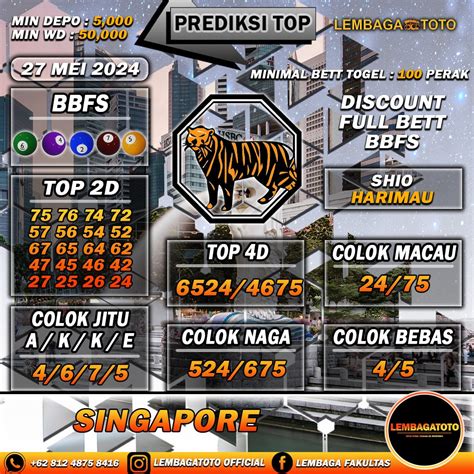 Prediksi singapore 49  PRIZE 1 4903 SAHH