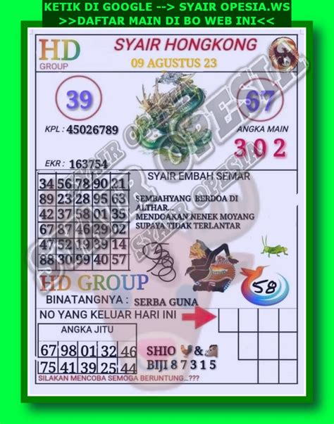 Prediksi syair hk 9 agustus 2023  Source: id