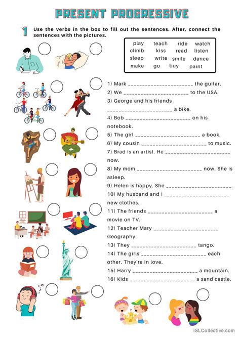 Present progressive buscar Learn how and when to use the present progressive (present continuous) verb tense in English! You will also learn how different subject pronouns and nouns af