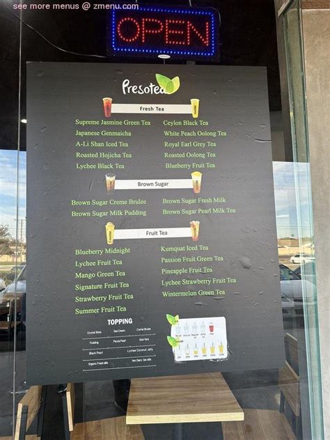 Presotea midvale menu  The boba is also flavorful and chewy