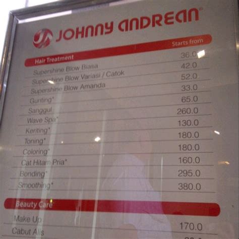 Price list johnny andrean harga 2022  Tambahkan Organisasi;