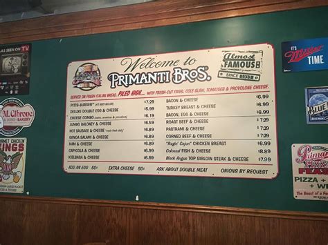 Primanti bros. restaurant and bar erie menu Order takeaway and delivery at Primanti Bros