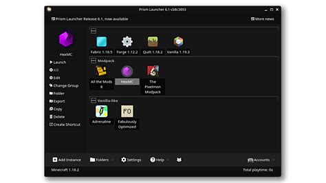 Prism launcher themes  2 - Easier mod and version management