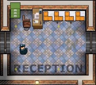 Prison architect reception Other Information: This room improves security, but is Guard intensive