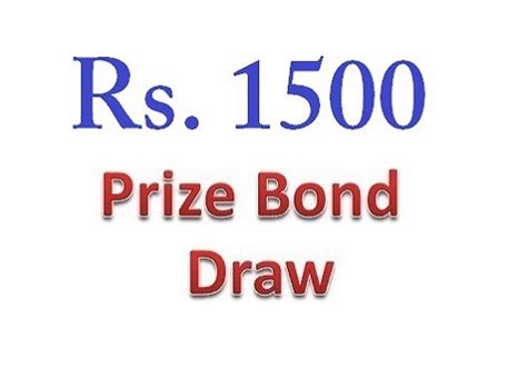 Prize bond wallet 1500 Prize Bond of Winning Amount: The value of 1st prize is Rs