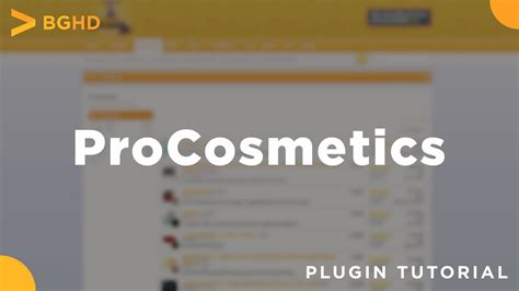 Procosmetics plugin  Help Center