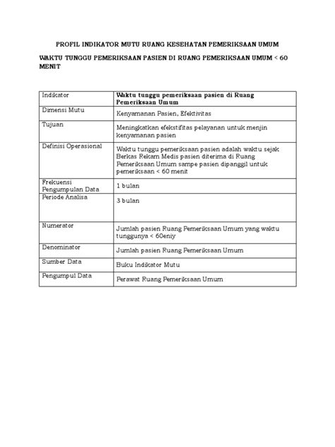 Profil indikator mutu poli umum puskesmas  Tutup saran Cari Cari