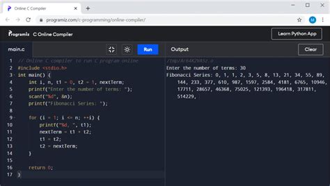 Programiz c compiler  For example: char c [] = "c string"; When the compiler encounters a sequence of characters enclosed in the double quotation marks, it appends a null character 