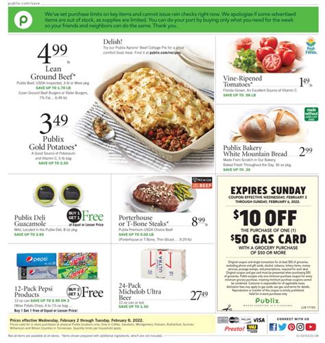 Publix weely ad  Valid in-store only