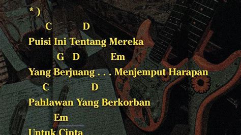 Puisi pekerja keras chord syahmi, PencilSpirit, Legiman Partowiryo bisa anda telusuri, di beberapa tema di atas