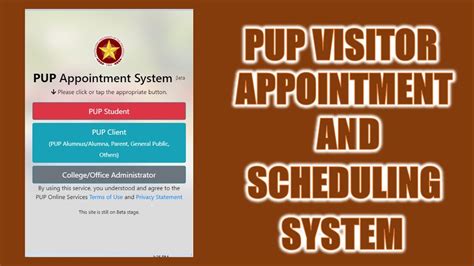 Pup appointment system vass  First Semester, 2024-2025