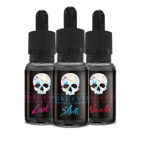 Pure evil e liquid Our Moreish Puff e-liquid collection is available in convenient 100ml shortfill bottles which are ideal for adding a nicotine shot to achieve your desired strength