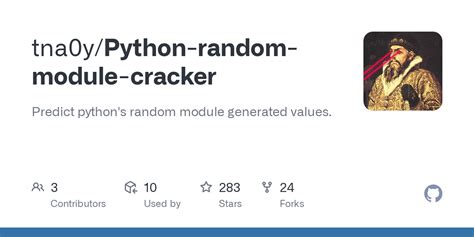 Python randcrack This module let's us input numbers generated by a random number renerator in python and after 624 numbers it can guess the next ones