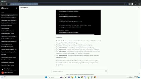 Python-vending machine hackerrank solution github  When a programmer submits a solution to a programming challenge, their submission is scored on the accuracy of their output